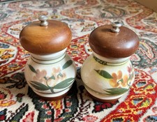 PETER PIPER Salt & Pepper Mills 1982 D Wilson Hand-Painted Cole & Mason Teak