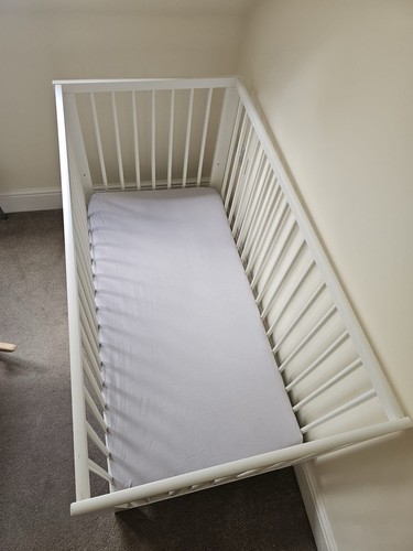 Ikea gulliver white cot - white, baby