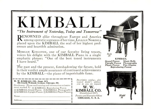 1924 kimball piano instrument - kimball, piano: