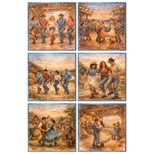 Country Line Dancing Card
