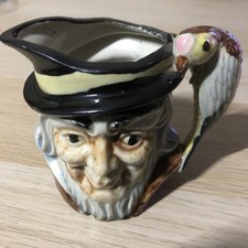 Vintage Collectable Toby Jug Man With Bird Marked Foreign.