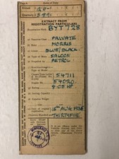 1935 Morris Saloon BYT 728 RF60 Log Book Vintage 