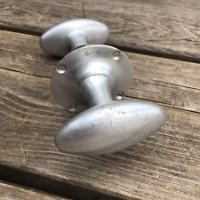 Vintage Retro MidCentury Modern Pair Aluminium Oval Shaped Door Handles