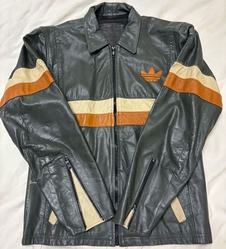 Adidas genuine leather jacket - leather,