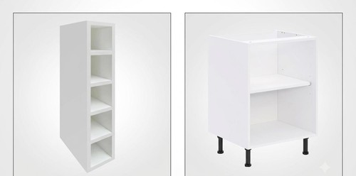 White flat pack kitchen - white,