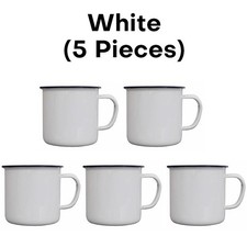 Set coloured enamel mugs - coloured,