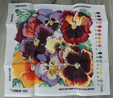 1992 Ehrman Tapestry Cushion Kit - Pansies by  Elian McCready.