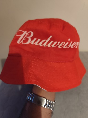 Budweiser red bucket - red, hat