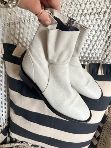 Topshop white leather - leather, ankle