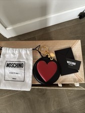Moschino Calf Skin Red Heart