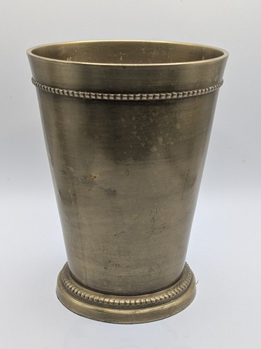 Vtg brass mint julep cup - brass,