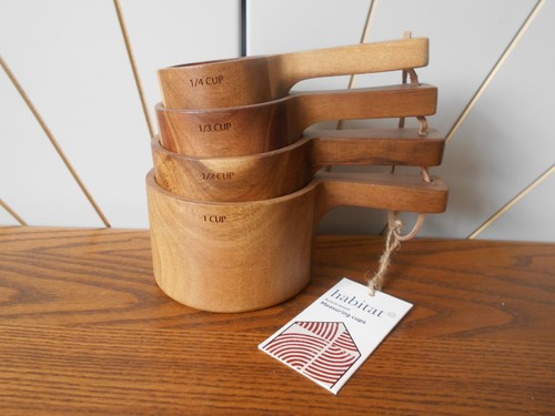 Acacia wood measuring cups - wood,
