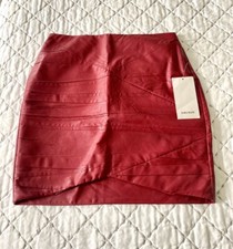 Zara red faux leather - faux,