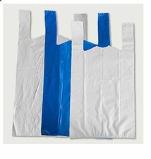Plastic Vest Carrier Bags Blue