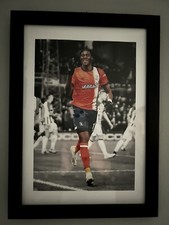 Elijah Adebayo -Luton  Celebrating Hat-Trick V Brighton 2024 - Framed A4 Picture