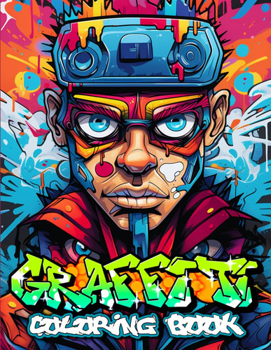 Graffiti coloring book over - coloring, book:
