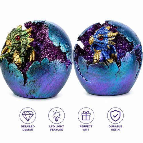 Baby dragon led geode - dragon,