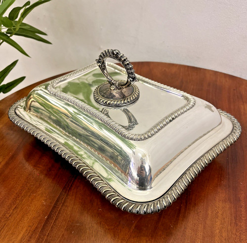 Silver plated lidded tureen - lidded,