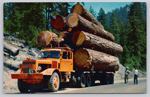 Vintage logging truck - logging,