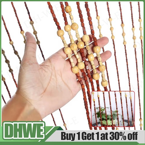 Wooden beads door curtain - wooden,