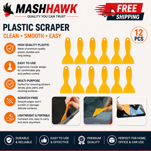 Durable plastic glass scraper - durable,