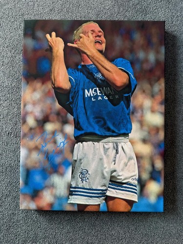 Paul gascoigne signed rangers - signed,