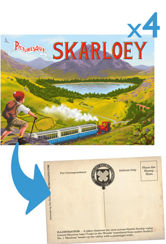 Set postcards skarloey - 4, "skarloey"