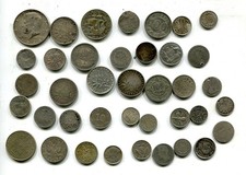 120 grams of silver mixed  foreign coins