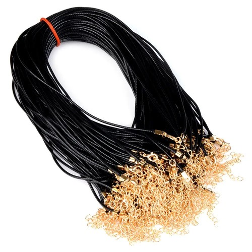 20pcs waxed leather necklace - waxed,