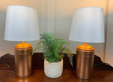 PAIR OF WARM HAMMERED COPPER