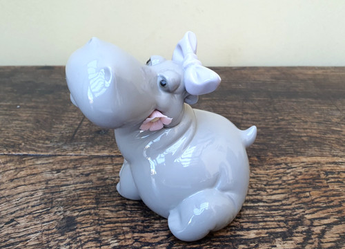 Nao lladro porcelain hippo - nao,