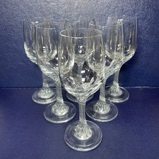 Set of 6 Vintage Glass Twisted
