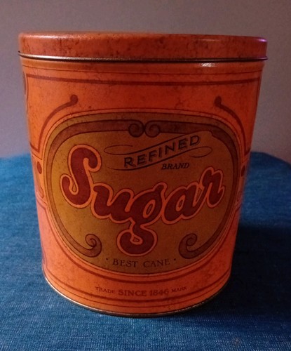 Vintage refined sugar - sugar, tin