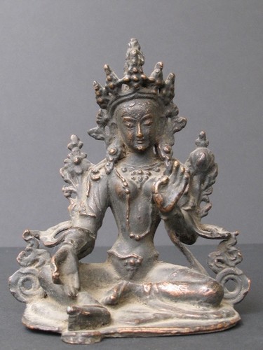 Green tara bronze nepal - tara, in
