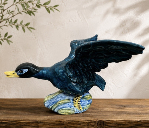 Vintage flying mallard - mallard, duck
