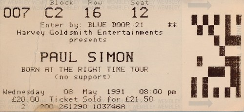 Concert ticket paul simon - concert,