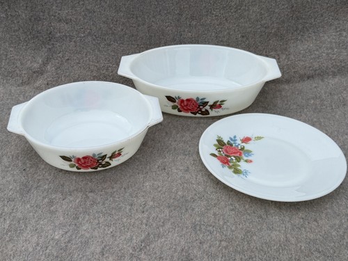 Pieces pyrex cottage rose - of,