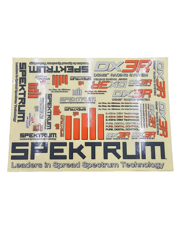 Spektrum dx3r decal sheet nos - spektrum,