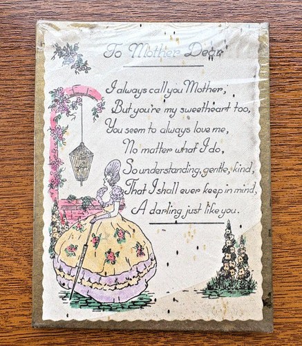 Vintage framed poem - poem, mother