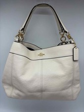 Pre-Owned Coach Ivory Pebbled