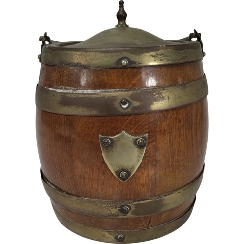 Vintage oak brass biscuit - brass,