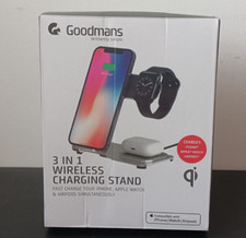  Goodmans Qi Wireless Charging Phone Stand Black Fast Charger | Used VGUC