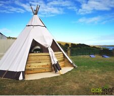 Canvas Tipi Tent 6.5m for 12 seated/15 standing - Oakleaf Tipi Tents