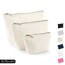 Canvas Accessory Bag Westford Mill Reusable Cotton Zip Carrier Sack Shopper Tote