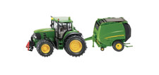 SIKU John Deere Tractor With Round Baler 1:87 Scale Model Toy S01665