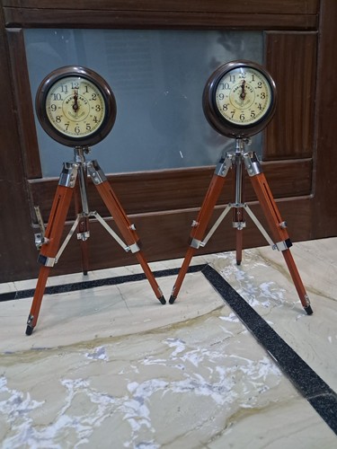 Antique wooden clock with - antique,