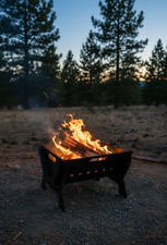 Camping Fire Pit Portable Flat