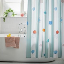 Habitat Under The Sea Shower Curtain Multicoloured 180x180cm Polyester Rings