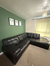Leather Corner Sofa Open To
