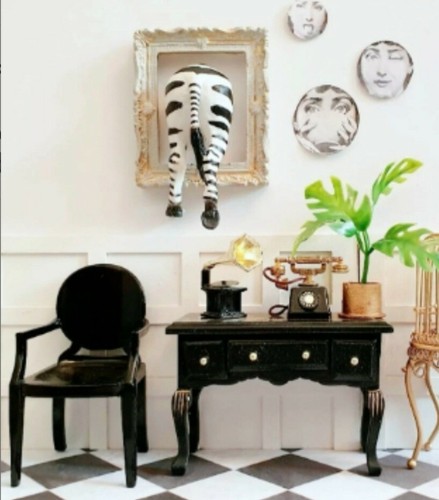 Dollhouse miniature black
